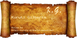 Kurutz Gilberta névjegykártya